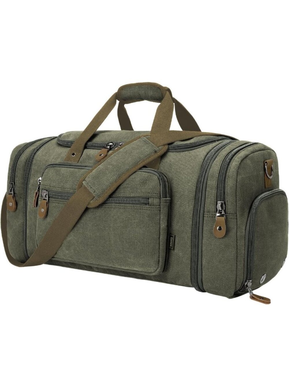 Expandable 60L Canvas Duffle Bag - Travel, Overnight, Weekender Essential